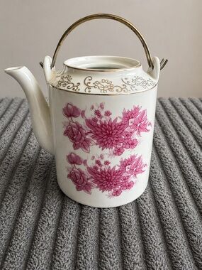 Vintage S.P. Ceramic Thailand Floral Porcelain Teapot